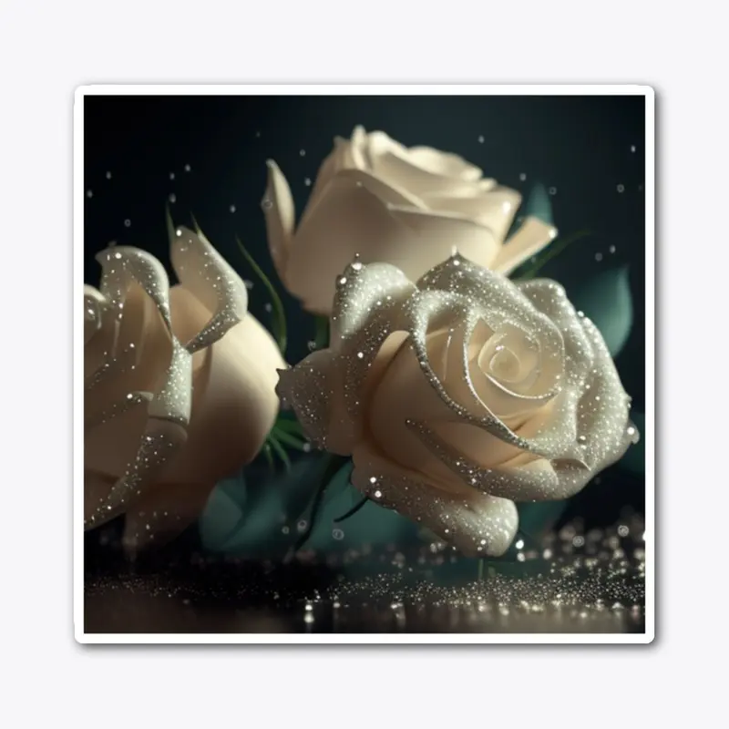 Vintage white roses for gifts