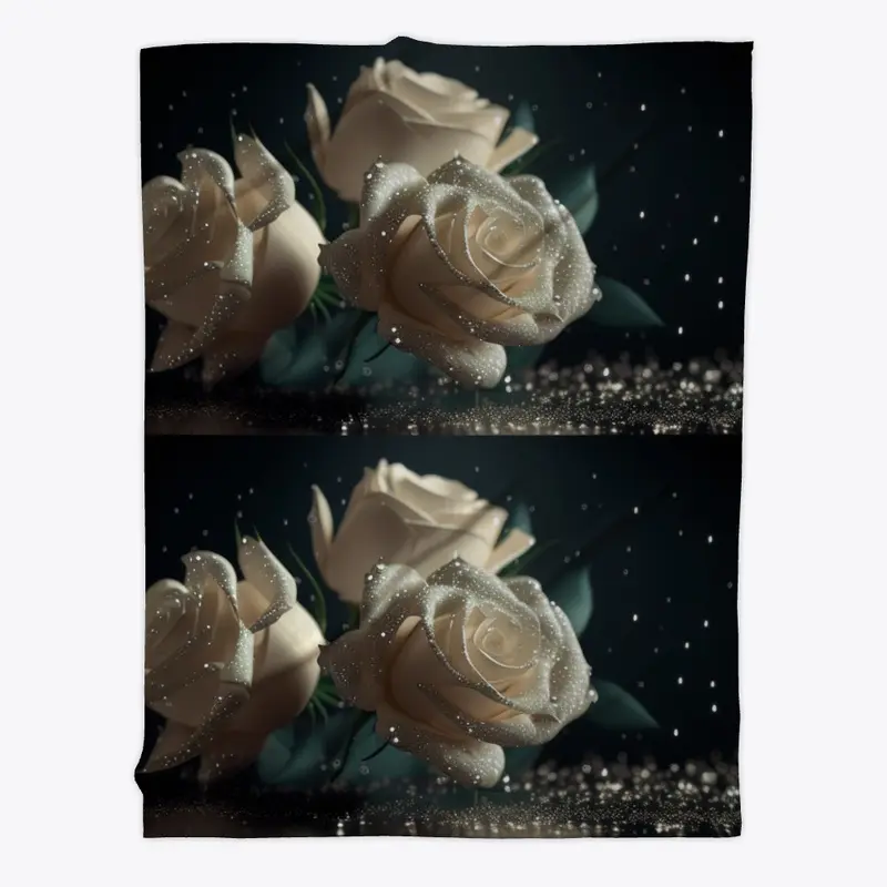 White roses design - Vintage art